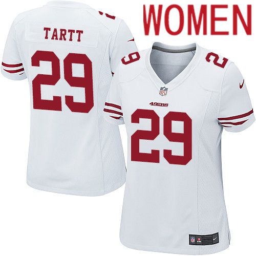 Women San Francisco 49ers 29 Jaquiski Tartt Nike White Team Color Game NFL Jersey